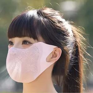 여성 레이스 마스크/골프/자외선/햇빛/차단/가리개/UV/자전거/운동/가리게/얼굴/여름/골프용/여름용/햇볏