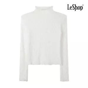 [르샵] 플라워 레이스 하이넥 블라우스 (BP9BL020A)