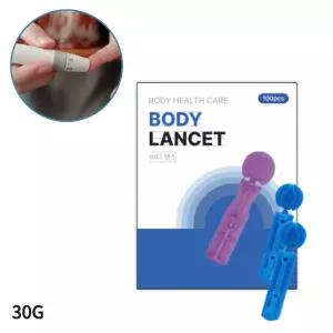 채혈침 100개 1박스 녹십자 그린닥터 지케어 케어센스 포라 호환용 바디란셋 멸균침