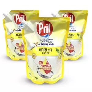 레몬향 3개 베이킹소다 1L 주방세제 리필 헨켈 프릴