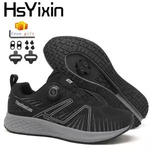 자전거신발 야외 산악 사이클링 신발 자전거 스피드 스니커즈 남성용 플랫 MTB 부츠 클립 등나무 라이딩