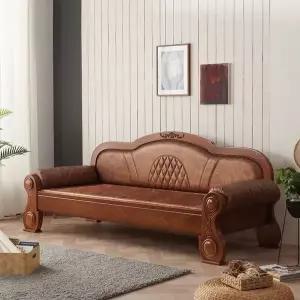 보루네오 원목가죽 온돌 황토볼 소파침대 IYS123