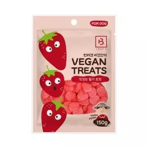 강아지 비건 간식 논산 딸기 트릿 150g 1P 한입 스낵 반려견딸기치즈간식