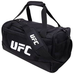 UFC 짐 가방, 18인치 캐리 온 미디엄 트래블 더플 백, 신발 수납 공간, MMA 운동 기구 및 스포츠 액세서리, 블랙