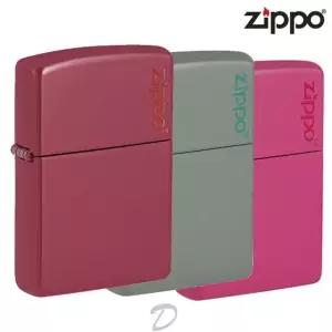 지포라이터 클래식 Zippo Logo 브릭 / 핑크 / 세이지 ZL