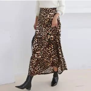 까르죠아 벨벳 호피 스커트 가을 겨울 레오파드 벨로아 치마 여성 A라인 롱 여자 822567