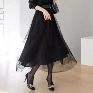 시크라인 네빌 샤 트위드 풀 플레어 스커트 빅사이즈/오피스룩/하객룩 823651