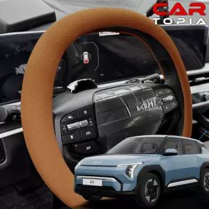 기아 EV3 타공 쌍D컷 가죽 핸들커버 베이직 5컬러 논슬립 용품