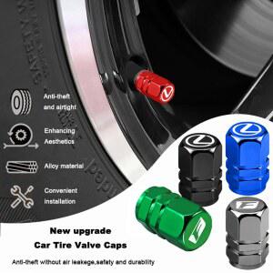 호환 렉서스[호환] F 스포츠 플러그인 하이브리드 ES UX 300e GX460 Ct200h GS LBX NX RX 350h 450h용 금속 자동차 휠 어 밸브 캡 에어 스템 커버