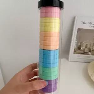 [하프클럽/](20개세트) 파스텔톤 머리끈 고무줄 둥근고무줄 똥머리밴드