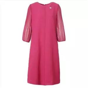 [롯데백화점]벨리시앙 라운드넥포인트 주름소매원피스 OP3206