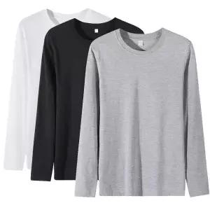 [제이케이유통]3장세트 제이케이sp 남성 여성 순면100% 라운드 무지 기본 티셔츠 면티 긴팔티