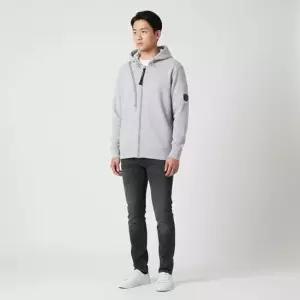 CP COMPANY COTTON FLEECE HOODED SWEATSHIRT 16CMSS024A 110039G 913) 코튼 플리스 후드 맨투맨)