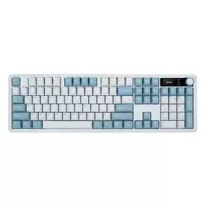 QSENN 유선 + 무선 블루투스 기계식 키보드 Q104 8K 풀윤활 가스켓 [ 슈팅스타/실론밀크축 ] [H@lu]