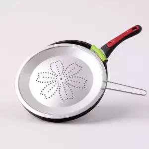 DAMDA 스텐인레스 타공 후라이팬 기름방지망 덮개 튀김 방지 뚜껑 32cm