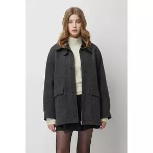 [시슬리](신세계 사우스시티)미뉴엣 디테쳐블 카라 하프 코트 SACT33561