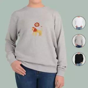 [하프클럽/알티피아]맨투맨 전색상 고대 문명 사자 꽃 특이한 프린트셔츠