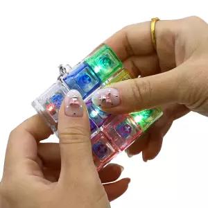 LED 9구 키보드 키링 클릭커 딸깍이 키캡 가방고리