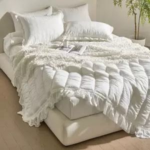 25년 SK_마카롱 프릴 침구 풀세트 이불+패드+베개커버)