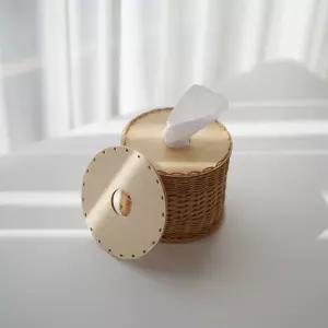 두루마리 휴지케이스 자작나무 라탄합판