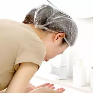 일회용 염색 캡 50P 셀프 비닐/비닐캡/덮개/헤어캡/보호캡/헤어/머리/커버/방수캡/미용실/방수/샤워/모자