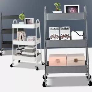 3단 이동식 수납장 다용도 바퀴형 철제 이동식 트롤리 선반 정리 기저귀 정리함 수납함 서랍 아이 거실