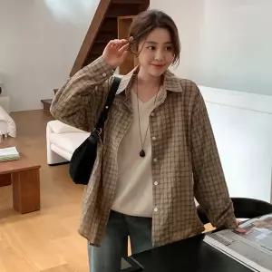 [코코블랑] 핀터 루즈핏 체크 셔츠