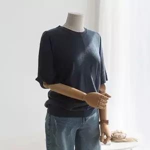 (안나앤플러스) 애나 반팔 니트 [니트BS349] 빅사이즈