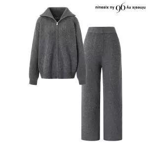 [롯데백화점]르샵. 투웨이 집업 니트 가디건 밴딩 팬츠 셋업 (NP4OW009L0)