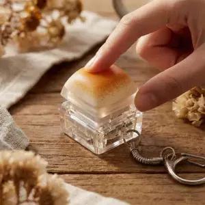 식빵 키캡 키링 클리커 음식딸깍이키링 감성선물