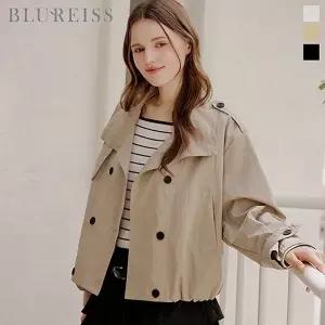 [블루레이스]벌룬핏 더블 숏 트렌치코트_BI6S1CT1501