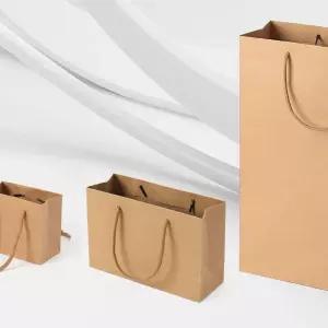 크라프트 쇼핑백 10p 21x14cm/종이/가방/포장/봉투/선물/쇼핑/페이퍼백/답례품/손잡이/고급/무지/선물용