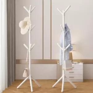 나무형 스탠드 옷걸이 화이트