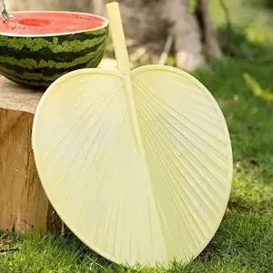 휴대용 나뭇잎 모양 손잡이 왕부채 대형-WFIPG8M