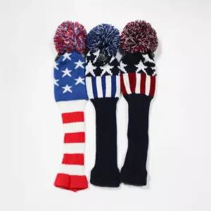 윈터 니트 유틸리티 우드 헤드 커버 겨울 라운딩용 골프 용품