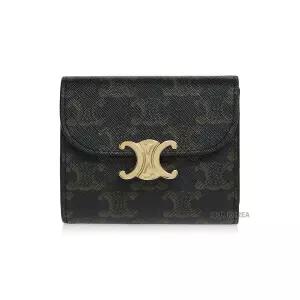 [럭셔리에비뉴] (셀린느) 10D782CQH 04LU SS26 여성 트리옹프 캔버스 반지갑