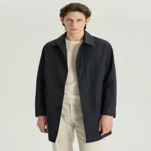 닥스 남성 26SS 네이비 하우스체크 안감 세미 오버핏 트렌치코트 DMTR6A033N2