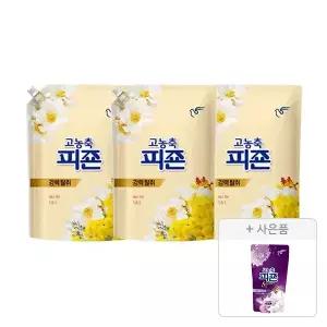 피죤 고농축 오리지널 섬유유연제 리필, 써니가든, 1.6L, 3개 + 증정 ( 미스틱레인300ml,1개 )