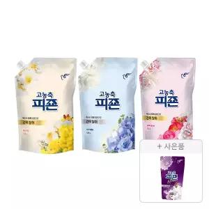 피죤 고농축 오리지널 섬유유연제 리필, 로맨틱플라워, 1.6L + 써니가든, 1.6L+오션후레쉬, 1.6L 각1개(총3개) + 증정 ( 미스틱레인300ml,1개 )