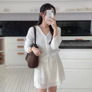 [코코블랑] 리버스 브이넥 가디건