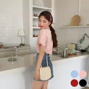 이쁜 목카라 사랑스러운올데이 스냅 반크롭 기장 여자 니트스웨터 크롭티 여름반팔