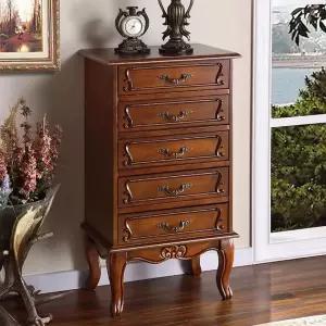 엔틱 원목 5단 5층 서재 서랍장 깊이 침실 레트로 수납장