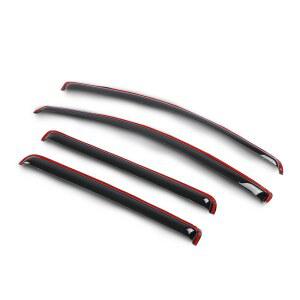 채널 내 창문 바이저 레인 가드 사이드 윈드 디플렉터 4PC, 쉐보레 콜로라도 크루 캡 2023-2025, GMC 캐니언 2025와 호환되지 않음 연장/더블 스모크