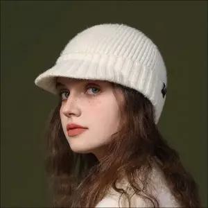 챙있는 2color 겨울 남자 캡비니 방한모자 여자 니트모자