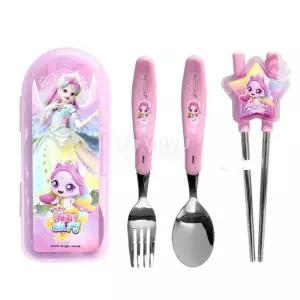 올인원 캐치티니핑 오로라핑 수저셋트 연습용젓가락 자기주도이유식스푼 유아스푼포크세트