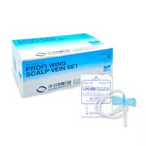 신창메디칼 나비침 23G 1통 50개입 나비바늘 스칼프