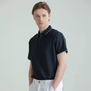 [아웃도어스/지니골프]세로잔줄 반팔 카라티