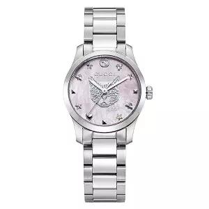 구찌 YA1265013 (609961 J6A70 8591) G-타임리스 캣 워치 자개판 여성 메탈시계