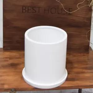 모던도기화분 무광 베이직원통형 D20 20x22cm 화이트가드닝용품 가정용 식물 꽃화분 키우기 인테리어 실내