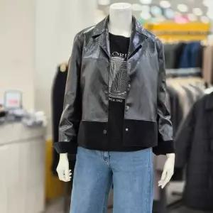 [레노마레이디]절개 배색 레더 자켓 R2H12LJK020